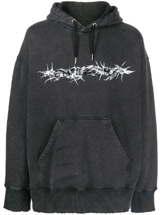 Givenchy Barbed Wire Printed Hoodie 